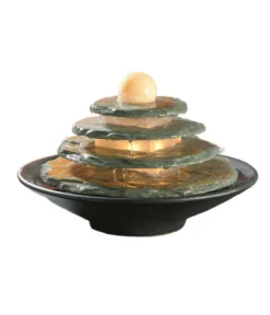 Seliger Zimmerbrunnen Tao, Schiefer, Ca. Ø35/H25 Cm