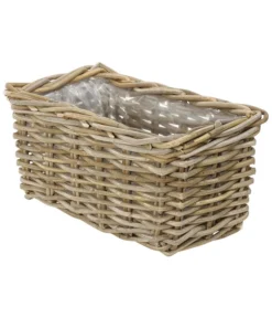 Van Der Leeden Rattan-Pflanzkasten, Graubraun