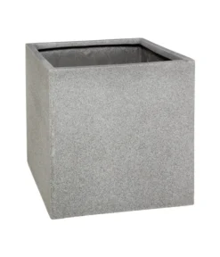 Dehner Polystone-Topf Sydney, Quadratisch, Grau