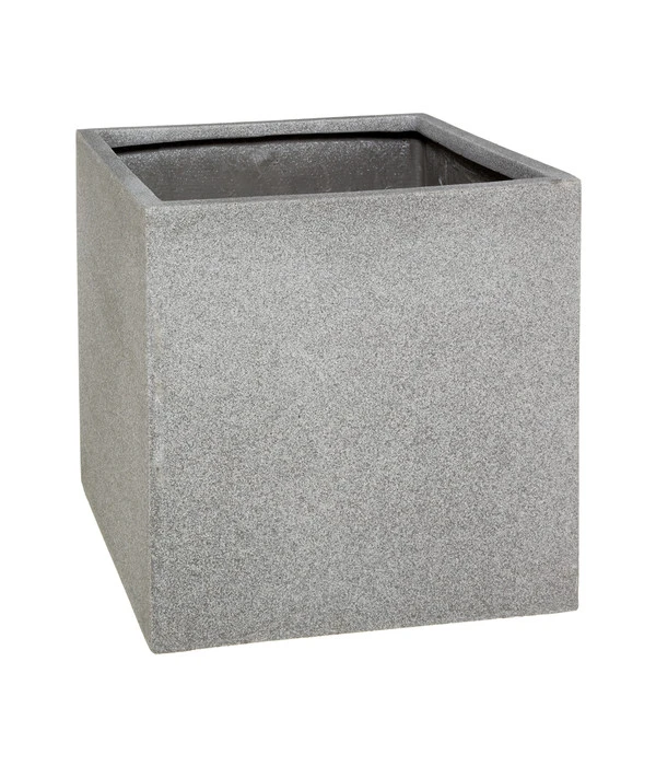 Dehner Polystone-Topf Sydney, Quadratisch, Grau