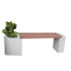 Dehner Granit-Gartenbank, Ca. B145/H45/T35 Cm, Grau/braun