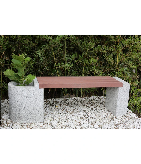 Dehner Granit-Gartenbank, Ca. B145/H45/T35 Cm, Grau/braun – Bild 2