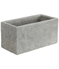Dehner Leichtbeton-Kasten Rock, Rechteckig, Grau