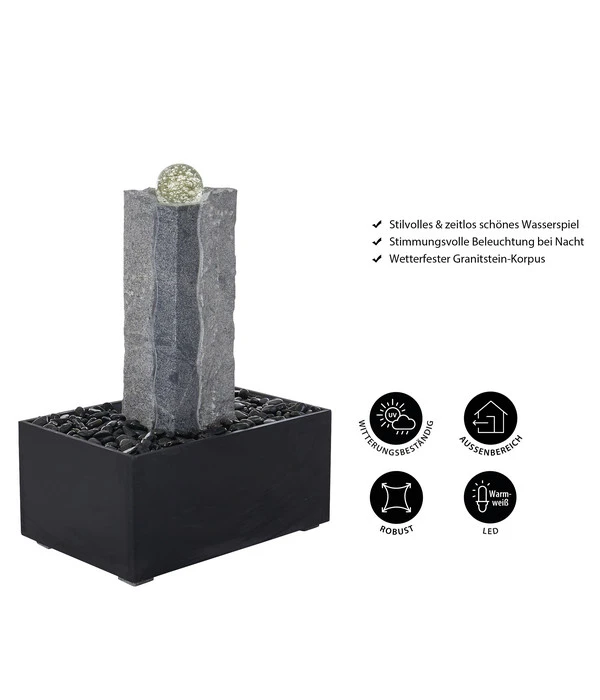 Dehner Granit-Gartenbrunnen Beata, Ca. B68/H85/T45 Cm – Bild 4