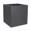 EDA-plastiques Kunststoff-Topf Basalt, Quadratisch, Anthrazit, Ca. B49,5/H49,5/T49,5 Cm