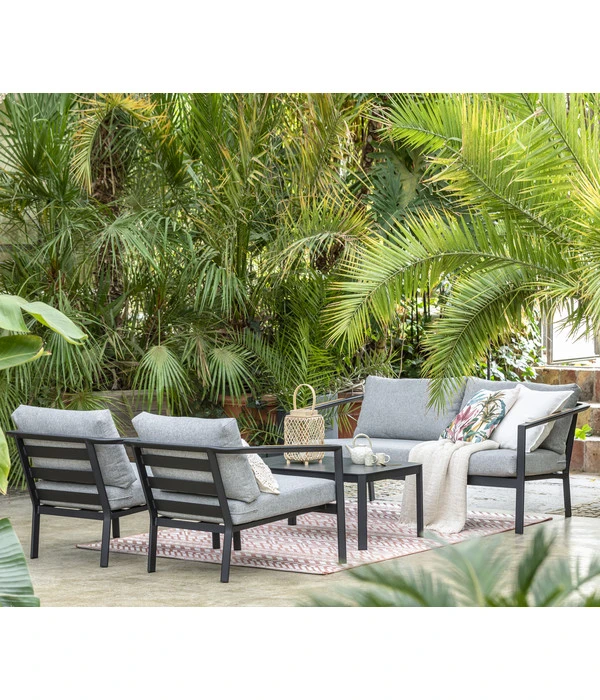 Dehner Alu-Lounge New York, 4-teilig – Bild 6